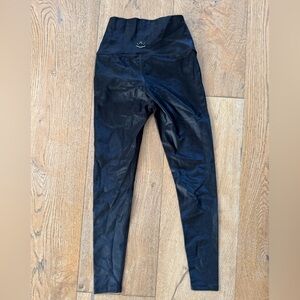 Black High-Waisted shiny Leggings beyond yoga